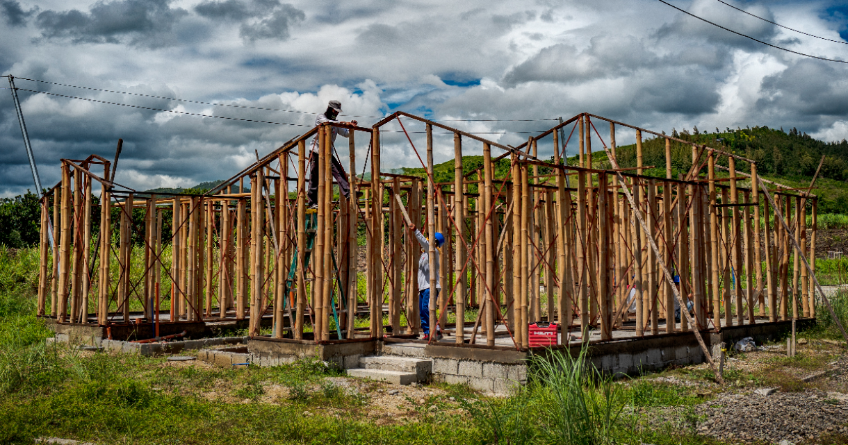 cement bamboo frame technology